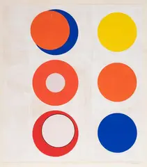 Sans titre, circa 1965 by Geneviève Claisse, Gouache sur papier, sold Mar 2025