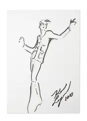 Sans titre by Karl Lagerfeld, 2010, Mine de plomb, crayon et feutre sur papier, sold Mar 2025