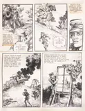 La jonque fantôme vue de l'orchestre, planche 32 by Jean-Claude Forest, Encre de Chine, gouache blanche, feutre sur papier, sold Mar 2025