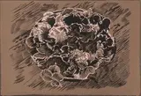 Bouquet de violettes by François Rouan, 1984, Gouache et lavis dédicacé, sold Sep 2023