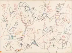 Tracés timides by Jan Voss, 1979, Aquarelle, sold Sep 2023