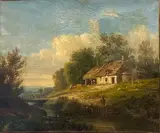 Paysage à l'étang by Camille Flers, Toile, sold Mar 2025