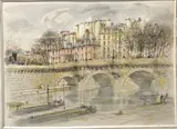 Le Pont Neuf by Pierre Pages, Aquarelle et encre, sold Mar 2025