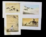 Setter anglais et canard by Léon Danchin, Aquatinte sur papier d'Arches, sold Mar 2025