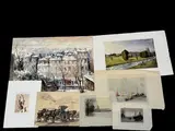 Les toits de Paris, Montmartre by Lucien Delarue, 1952, Aquarelle sur papier fort, sold Mar 2025