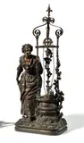 Jeune femme au puits by Edouard Drouot, Epreuve d'édition en bronze patiné, sold Dec 2025