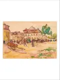 Bagnères-de-Bigorre by Albert Gleizes, vers 1908, Aquarelle sur papier, sold Dec 2019