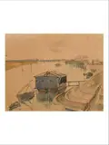 La saône à Macon by Edmond Marie Petitjean, Aquarelle et lavis sur papier, sold Dec 2019
