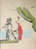 Le faune, projet pour le théâtre by Christian Bérard, Gouache signée en bas à droite, sold Dec 2020