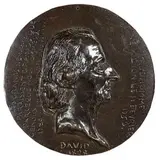 Louis-Marie Prudhomme by David d'Angers, 1753, Epreuve en bronze à patine brun nuancé, sold Dec 2020