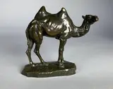 Petit chameau de Perse by Antoine-Louis Barye, Epreuve en bronze à belle patine brun-rouge nuancé, sold Dec 2020