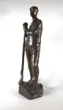 La hiercheuse by Constantin Meunier, Epreuve en bronze à patine brun clair nuancé, sold Dec 2020