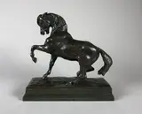 Cheval turc numéro 4 by Antoine-Louis Barye, Epreuve en bronze à belle patine brun vert nuancé, sold Dec 2020