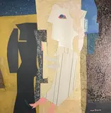 Moon of Alabama by Max Papart, Technique mixte et collage, sold Oct 2020