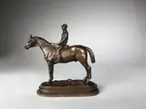 Gladiateur by Alfred Barye, Epreuve en bronze à patine brun-rouge nuancé, sold Oct 2020