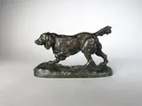 Chien épagneul by Antoine-Louis Barye, Epreuve en bronze à patine brun nuancé, sold Oct 2020