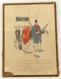 Parapluies by Alain Saint-Ogan, Encre et aquarelle, sold Mar 2026