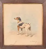 Jack Russel by Charles-Fernand de Condamy, Aquarelle et gouache sur papier signé en bas à droite, sold Mar 2026
