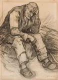 Étude pour l’homme aux fagots by Marc-Aurèle de Foy Suzor-Coté, charcoal on paper, sold Jul 2024