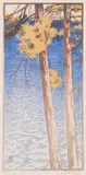 Dying Pines by Walter J. Phillips, colour woodcut on paper, sold Jul 2024