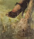 Lady MacBeth at Banquo's Funeral by Tony Scherman, encaustic print, sold Jul 2024