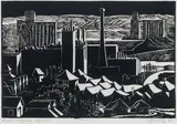 East Calgary by Margaret Dorothy Shelton, 1981, linocut on paper, sold Jul 2024