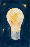 Light Bulb by Agatha Falk, oil on board, sold Jul 2024