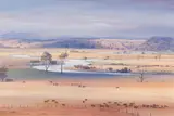 Snowy River Flats by Kenneth Jack, 2002, watercolour on paper, sold Jul 2024