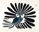 Triumvirate by Kenojuak Ashevak, stonecut on paper, sold Jun 2024