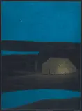 The Tent is Lighted with a Coleman Lantern (Quiet and Peaceful Night) by Itee Pootoogook, 2010, coloured pencil on paper, sold Jun 2024