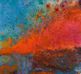 World Soul by Brian Burnett, 1991, acrylic on canvas, sold Jun 2024