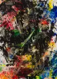 Black Handle by Waldemar Smolarek, 1998, mixed media on paper, sold Jun 2024