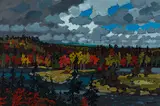 Nashwaak River by Bruno Joseph Bobak, oil on canvas, sold Jun 2024