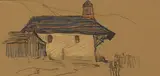 Cantons De Grison by Clarence Gagnon, coloured pencil on paper, sold Jun 2024