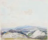 La Cloche Hills by Franklin Carmichael, 1933, watercolour on paper, sold Jun 2024