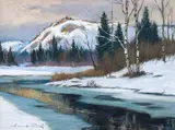 Devil's River, Early Spring by Thomas Hilton Garside, pastel on paper, sold Jun 2024