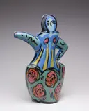 Human Vessel by Kathryn Youngs, 1994, painted ceramic sculpture, sold Jun 2024