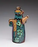 Floral Teapot by Kathryn Youngs, 1993, painted ceramic sculpture, sold Jun 2024