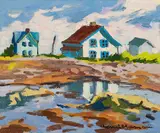 Ste. Lucie, Que. by Henri Leopold Masson, oil on board, sold Jun 2024