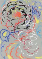 An die Freude by Max Ackermann, 1957, Pastell auf grauem Bütten, sold Jun 2015