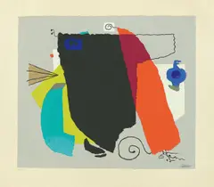 Phantom by Willi Baumeister, 1951, Farbserigraphie auf leicht genarbtem Bütten, sold Nov 2015