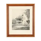 The Inn (Veranda), Duke University by Louis Orr, Etching, sold Feb 2026
