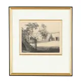 Ft. Macon, Beaufort Harbor, North Carolina by Louis Orr, Etching, sold Feb 2026