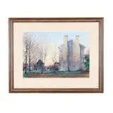House with Two Chimneys by Ernest Johnson, Watercolor on paper, sold Feb 2026