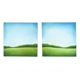 Landscape Diptych by Elizabeth Stockton, Each an acrylic on canvas, sold Feb 2026