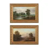 Pair of Framed Pastoral Landscapes by Edwin Buttery, Each an oil on canvas painting, sold Feb 2026