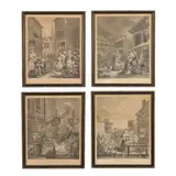 Complete Suite of Four, Four Times of the Day by William Hogarth, Each an etching and engraving on laid paper, sold Feb 2026