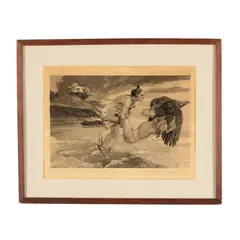Entführung des Prometheus (Abduction of Prometheus) by Max Klinger, Etching and aquatint, sold Feb 2026