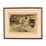 Entführung des Prometheus (Abduction of Prometheus) by Max Klinger, Etching and aquatint, sold Feb 2026