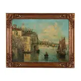 Venetian Scene by A. Rodetti, Oil on canvas (lined), sold Feb 2026